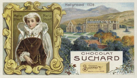 Maria Stuart, Königin von Schottland, und Holyrood Palace, Edinburgh